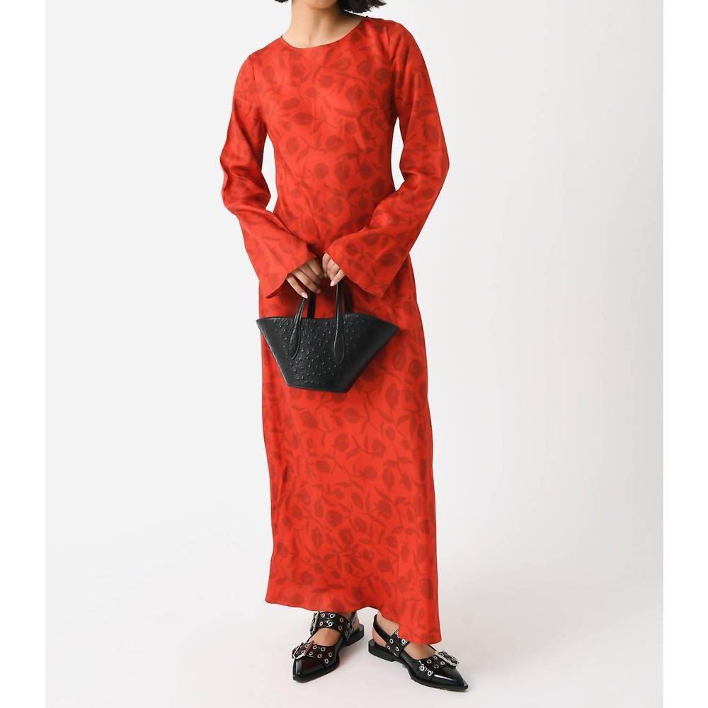 NEW KITRI keira maxi dress in red tulip print